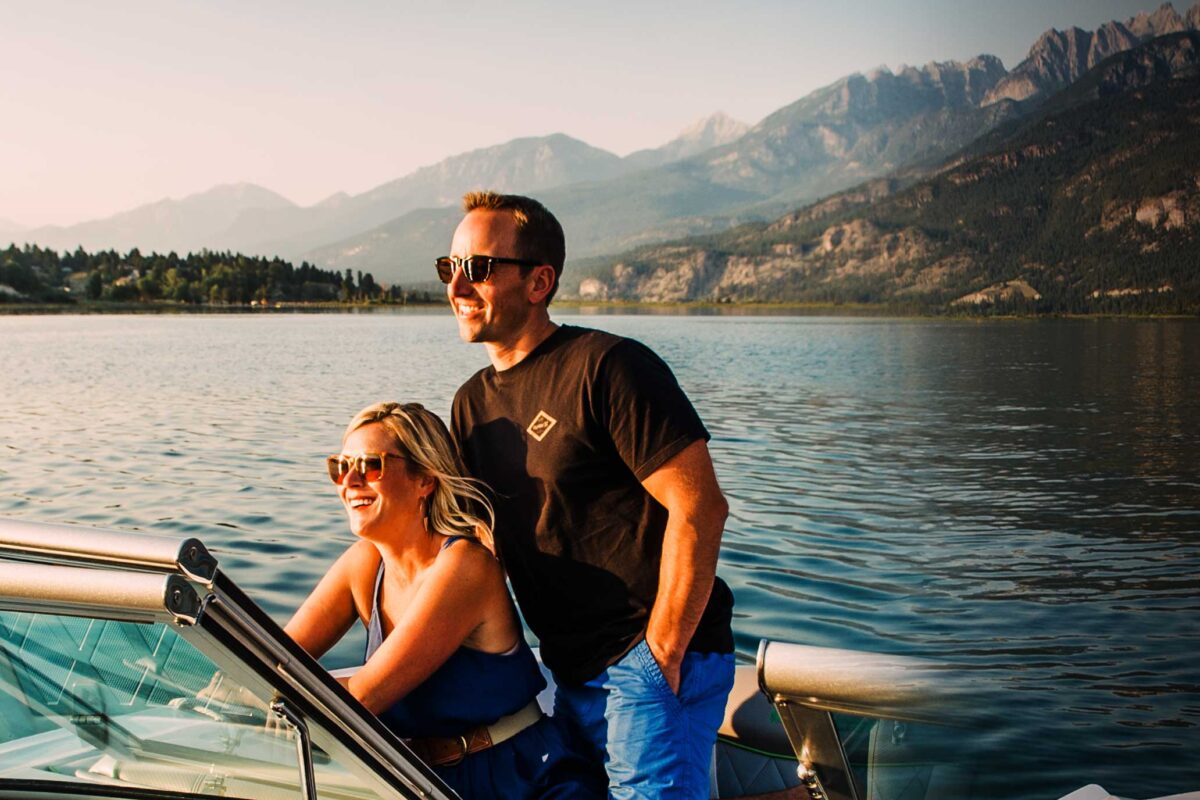 Boating on Columbia Lake